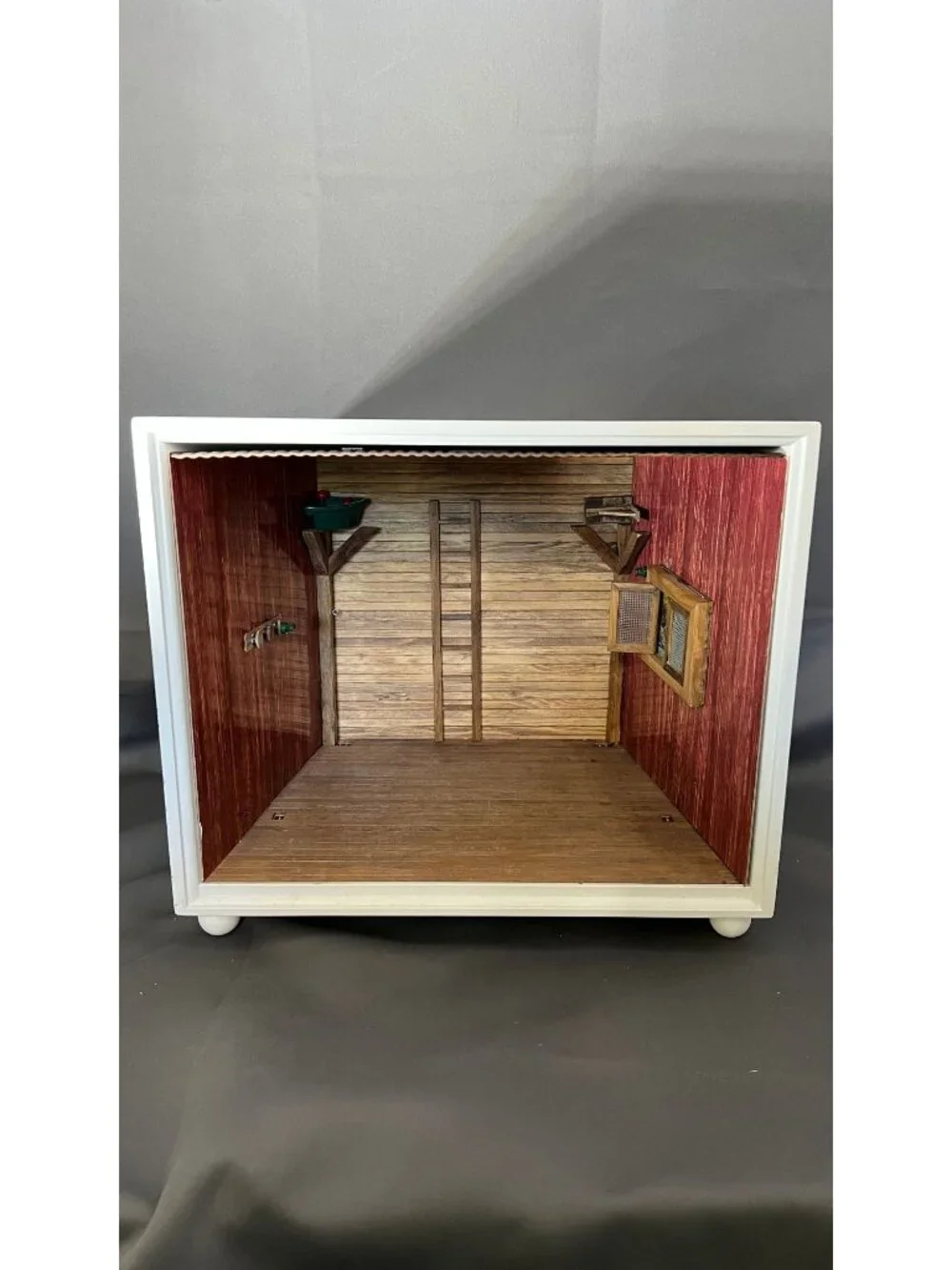 AG Mini Illuma Room Miniature Horse Barn Diorama Room Box Rustic American Girl
